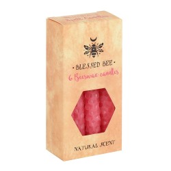 Velas de Cera de Abelha Rosa 11x5x5cm Feitiços...
