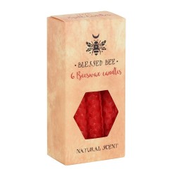 Candele di cera d'api rosse 11x5x5 cm...