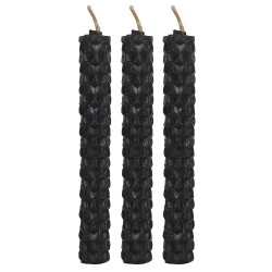 Schwarze Bienenwachskerzen 11x5x5cm Zaubersprüche - Packung mit 6 Kerzen - Gesegnete Bienenwachskerzen - Geist der Tagundnachtgl