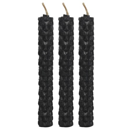 Candele di cera d'api nere 11x5x5 cm Incantesimi - Confezione da 6 candele - Candele di cera d'api benedette - Spirito dell'equi