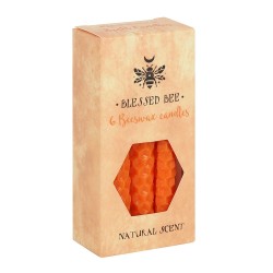 Velas de Cera de Abelha Laranja 11x5x5cm...