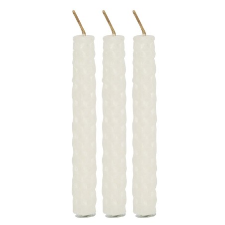 Velas de Cera de Abelha Branca 11x5x5cm Feitiços - Pacote de 6 Velas - Velas de Cera de Abelha de Abelha Abençoada - Espírito do