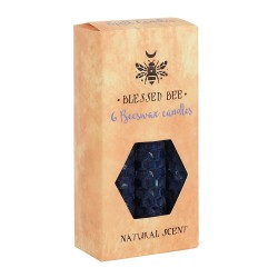 Blauwe bijenwaskaarsen 11x5x5cm Spells - Pack...