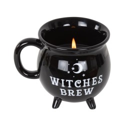 Caneca e Vela Caldeirão Preto - Sândalo e...