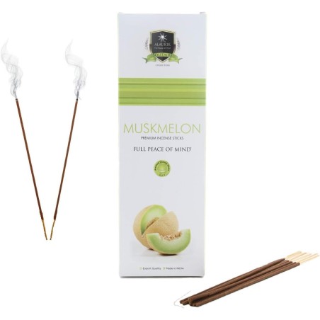 Encens Melon Alaukik - Melon - Melon Candy - Grand Pack 90gr - 55-65 sticks - Fabriqué en Inde