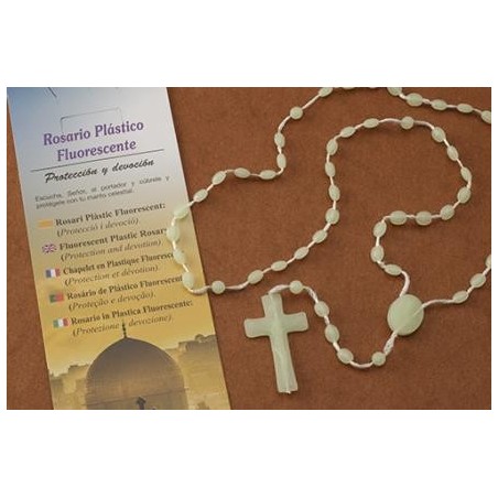 Fluorescent Plastic Rosary - Protection and devotion