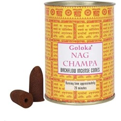 GOLOKA Tin of Nag Champa Reflux Cones -...