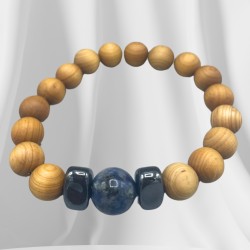 Pulseira de Madeira de Cedro - Chakra da...