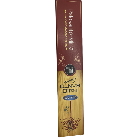 Incenso Palo Santo e Mirra Ullas Palo Santo Série Premium Masala Incenso Índia - 1 caixa de 15gr.