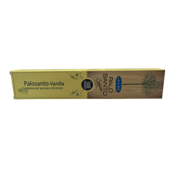 Incienso Palo Santo y Vainilla Ullas Palo Santo Series Premium Masala Incense India - 1 cajetilla de 15gr.