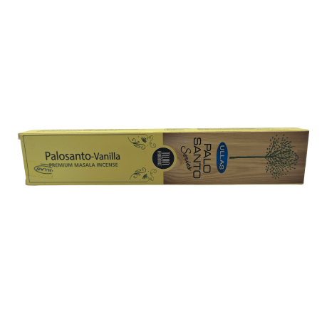 Encens Palo Santo et Vanille Ullas Série Palo Santo Encens Masala Premium Inde - 1 paquet de 15gr.