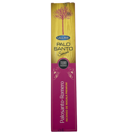 Incienso Palo Santo y Romero - Ullas Palo Santo Series - 1 cajetilla de 15gr - Premium Masala Incense India