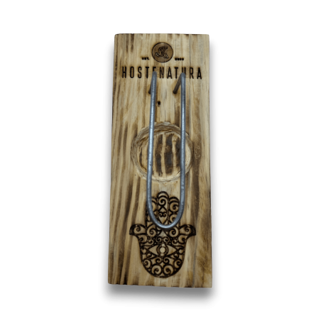 Palo Santo Brûleur & Porte-Encens | Porte-encens | Hamsa Design - Main de Fátima | Bois naturel | Fait main