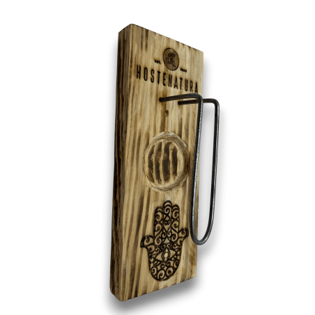 Palnik i uchwyt na kadzidło Palo Santo | Uchwyt na kadzidło | Hamsa Design - Ręka Fatimy | Naturalne drewno | Ręcznie wykonany