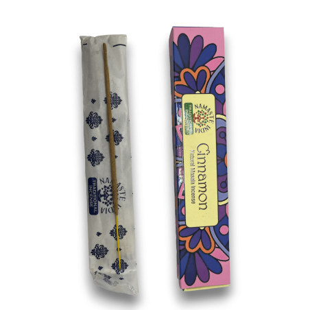 Incienso Namaste India Canela - Cinnamon - Tradicional de India Agarbathi - Masala Mandala Natural- Hecho a Mano