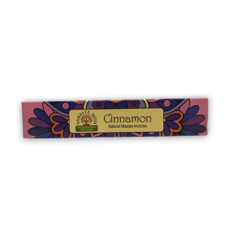 Incienso Namaste India Canela - Cinnamon - Tradicional de India Agarbathi - Masala Mandala Natural- Hecho a Mano