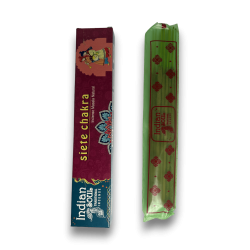 Incienso Siete Chakra Indian Soul - India Tradicional Incense - 15 gramos.