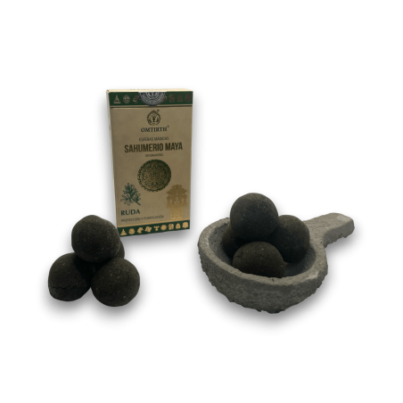 Maya Incense Sphere Magic Rue - Protection and Purification - OMTIRTH Bombitas