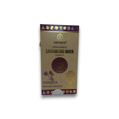 Sahumerio Maya Esferas Mágicas Violeta - Meditación y Relajación - OMTIRTH Bombitas