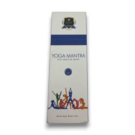 Encens Alaukik Yoga Mantra - Yog Mantra - Grand Pack 90gr - 55-65 bâtonnets - Fabriqué en Inde