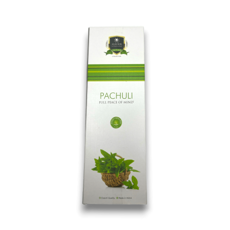 Alaukik Patchouli Räucherstäbchen - Patchouli - Großpackung 90gr - 55-65 Stäbchen - Made in India