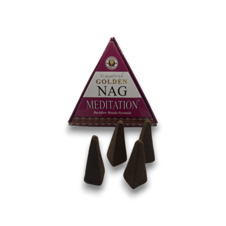 GOLDEN NAG Conos de Reflujo Meditación - Conos Incienso Blackflow - 10 conos