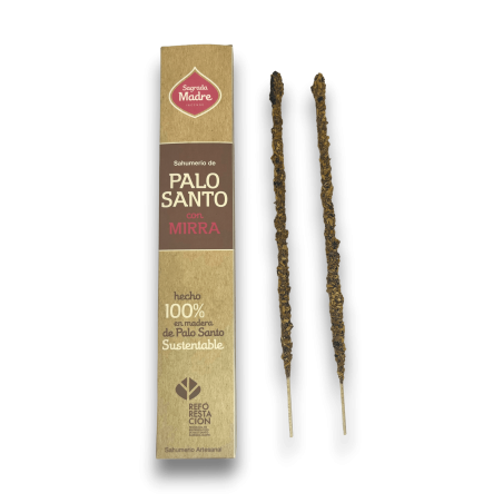 Incenso Palo Santo com Mirra Santa Mãe - Sahumerio 8 paus grossos