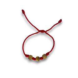 Pulsera de Palo Santo natural - Pulsera de Cuerda Roja con Palo Santo - Madera Sagrada