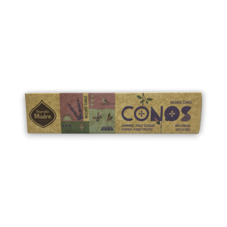 Conos Lavanda y Flores Violetas Sagrada Madre Anti Estrés - Conos Artesanos - 8 conos
