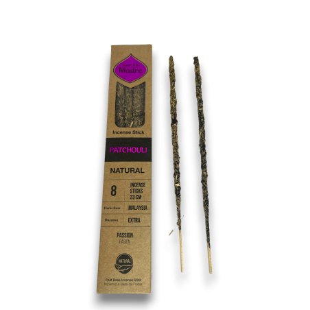 Natürlicher Patchouli Weihrauch Heilige Mutter Patchouli Passion - Weihrauch 8 dicke Stäbchen Bio - Herkunft Malaysia