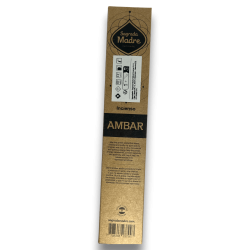 Incienso Ámbar Natural Sagrada Madre Amber Transformadora - Sahumerio 8 varillas gruesas Ecológico - Origen India