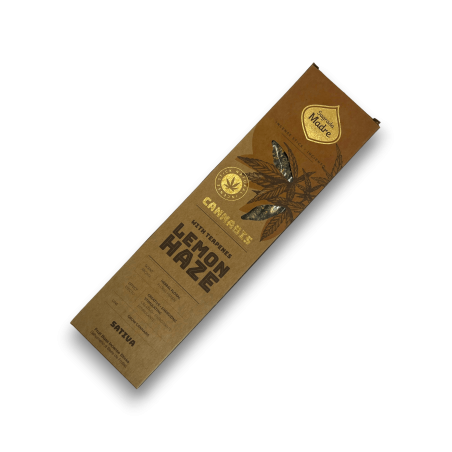 Cannabis Incense Lemon Haze Sativa Sagrada Madre - Artisan Incense 6 thick sticks - Does not contain CBD or THC