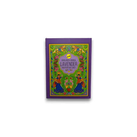 Conos de Incienso Reflujo Lavanda Golden India Sree Vani Indian Heritage - Paquetito de 12 conos blackflow