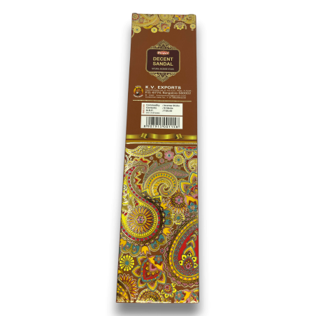 Tridev Sandelholz Weihrauch Decent Sandale - Natürliche Räucherstäbchen - 10 dicke Stäbchen