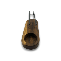 Quemador de Palo Santo Pequeño Diseño Hamsa Madera de Teca - 15x5,5cm - Hecho a Mano