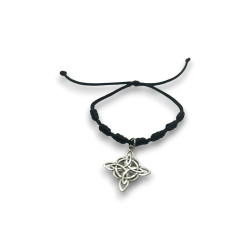 Pulsera Nudo de Bruja y 7 nudos negra - HOSTENATURA
