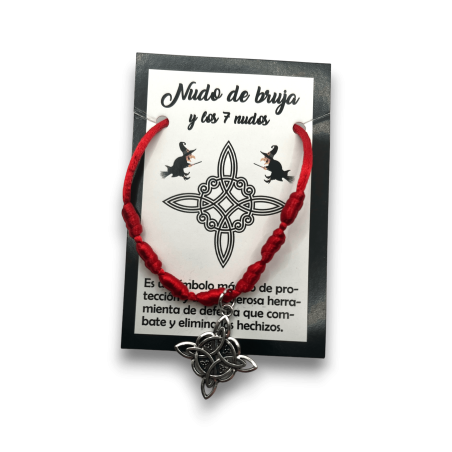 Hexenknoten Armband und 7 Knoten rotes Seil - HOSTENATURA