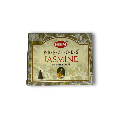 Conos de Incienso de Jazmín HEM - Inciense Cones Precious Jasmine - 1 cajita de 10 conos