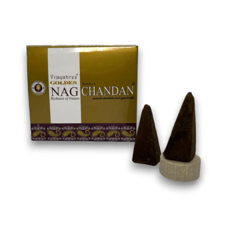Chandan GOLDEN NAG Wierookkegels - Doos met 10 kegels