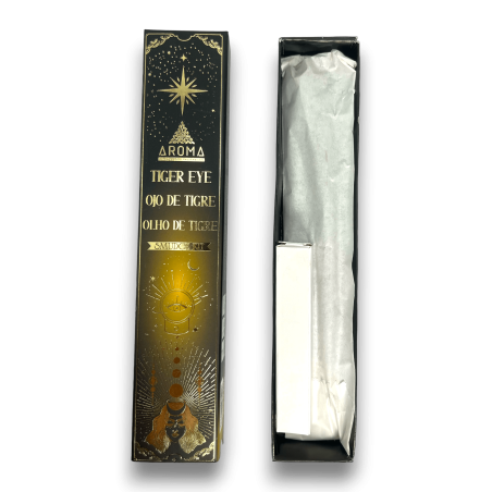 Incienso Ojo de Tigre AROMA Smudge Kit Incienso Crystal - Barritas de incienso con minerales