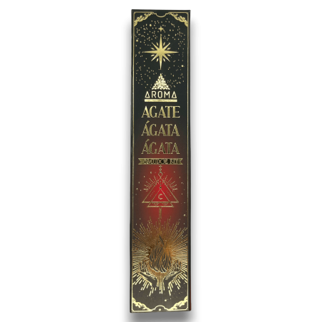 Agaat Wierook AROMA Smudge Crystal Incense Kit - Wierookstokjes met mineralen - 1 doosje van 20gr.