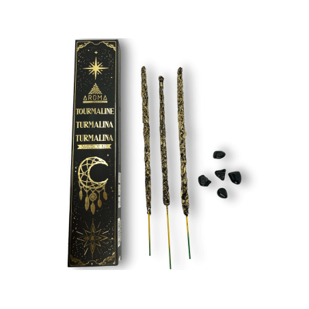 トルマリン香AROMA Smudge Crystal お香キット - ミネラル入りお線香 - 20gr 1 箱。