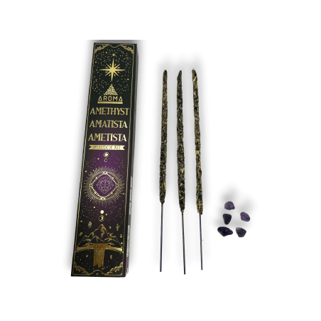 مجموعة البخور الجمشت AROMA سمادج كريستال - أعواد البخور بالمعادن - صندوق واحد 20 جرام.