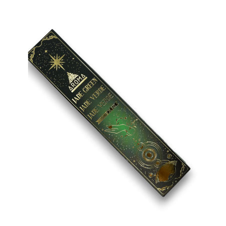 Encens Jade Vert AROMA Smudge Kit Encens Cristal - Bâtonnets d’encens minéraux - 1 boite de 20gr.