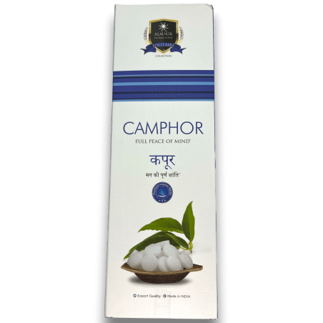 Tămâie Alaukik Camfor - Camfor - Pachet mare 90gr - 55-65 bețe - Fabricat în India