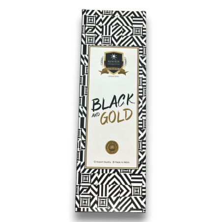 Tamâie Alaukik Negru și Auriu Pachet Mare 90gr - 55-65 bețe - Fabricat în India