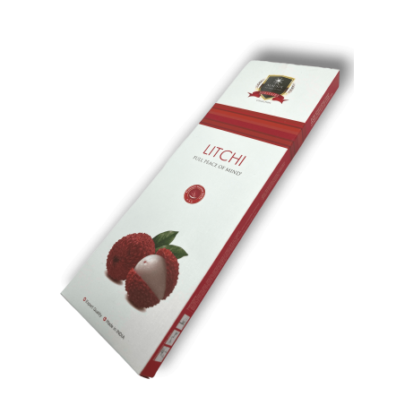 Alaukik Encens Litchi Grand Pack 90gr - 55-65 sticks - Fabriqué en Inde