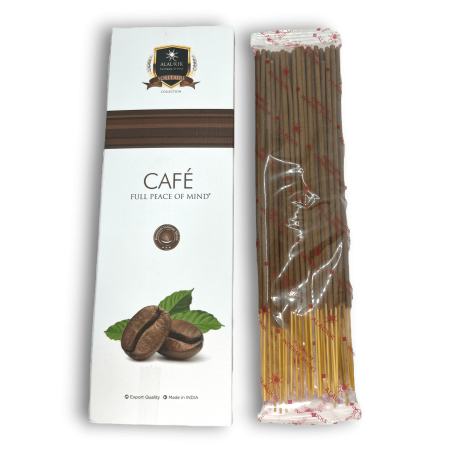アラウキック・コーヒーインセンス - コーヒー - 大パック 90gr - 55-65 スティック - インド製