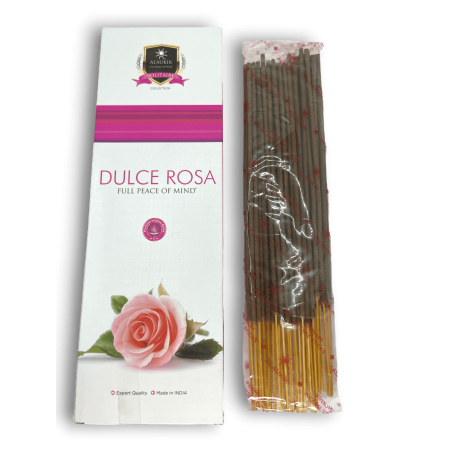 Kadzidło Alaukik Sweet Rose - Sweet Rose - duże opakowanie 90gr - 55-65 sztyftów - Made in India