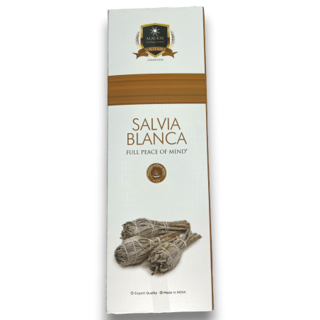 Alaukik White Sage Incense - White Sage - Large Pack 90gr - 55-65 sticks - Made in India